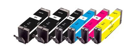 Peach Spar Pack Plus - 6-Pack - Svart Gul Cyan Magenta - Kompatibel - Gjenfabrikert - Blekkbeholder (Alternativ For: Canon Cli-571 Canon Pgi-570) - For Canon Pixma Ts5051 Ts5053 Ts5055 Ts6050 Ts6051 Ts6052 Ts8051 Ts8052 Ts9050 Ts9055
