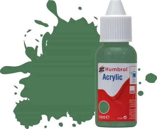 Humbrol Akryl No 101 Mid Green - Matt 14ml Dropper Bottle