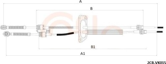 Kabel, girmekanisme COFLE 2CB.VK015 Kabel, girmekanisme COFLE 2CB.VK015