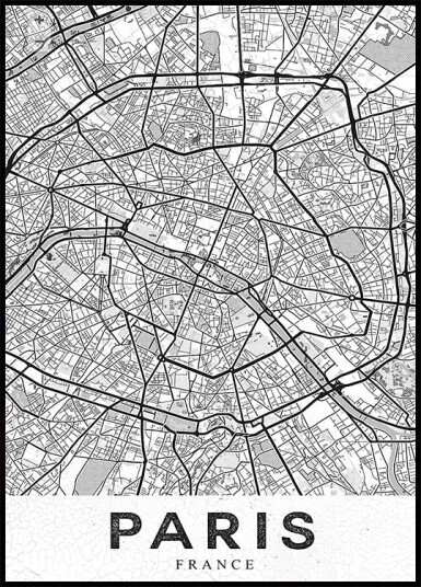 Paris White Plakat Plakat / 40x50cm Paris White Plakat Plakat / 40x50cm