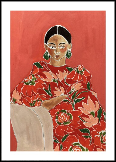 Vibrant Fashion Portrait Plakat / 50x70