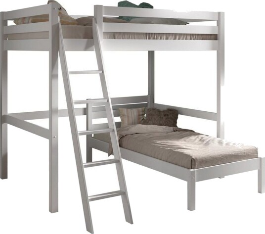 Enkeltseng og matchende sammenrullbar ryggelamellbunn Pino Mezzanine 140 x 200 cm 140 x 200 cm