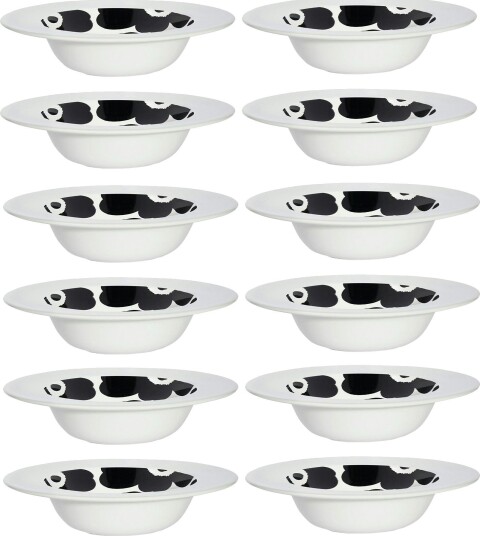 Oiva / Unikko Dyp Tallerken 20 cm 12-pk