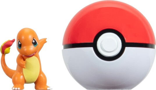 Pokémon Clip N Go Charmander med Pokéball - Flerfarget