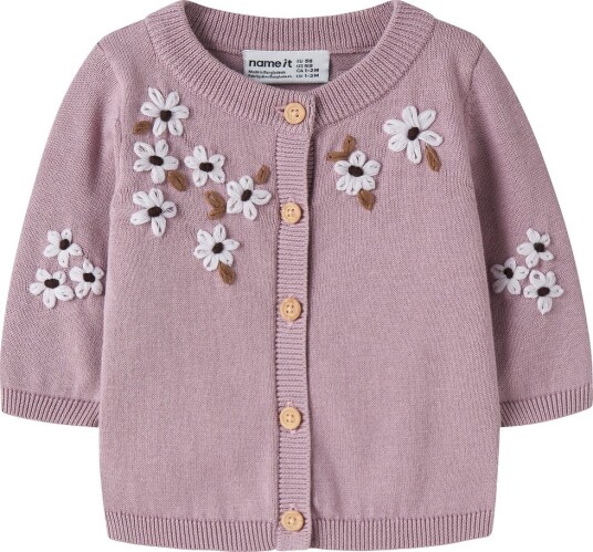 Name It Cardigan Strikk NbfRucca Mauve Skygger Name It 50 Cardigan Rosa