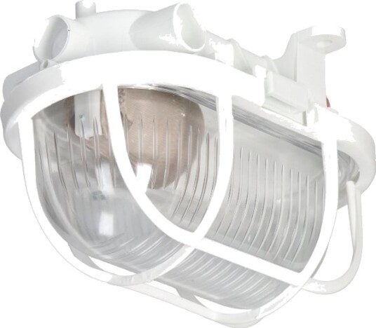 Orno Oval 7040T/P Taklampe 40W E27 Ip44 Ik10 Klar Polykarbonat Skjerm Hvit Orno Oval 7040T/P Taklampe 40W E27 Ip44 Ik10 Klar Polykarbonat Skjerm Hvit