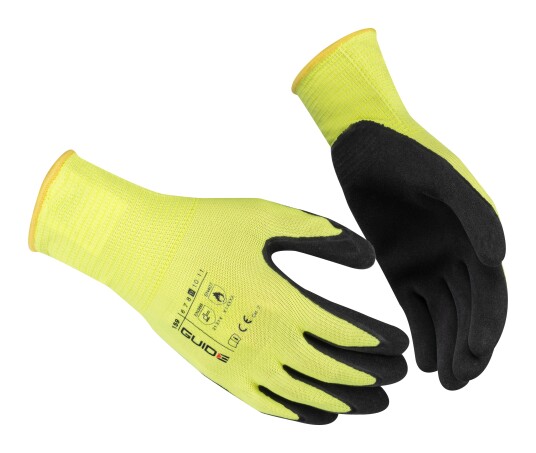 Guide Gloves 159 HP Hanske latex Hi Viz vanntett touch 7 Klær