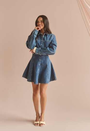 Bubbleroom Denim Mini Dress