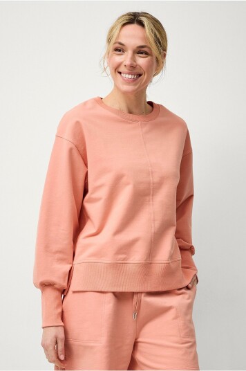 Ellos STUDIO   Collegegenser Sweat Crewneck Soft   Orange