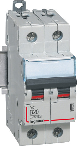 Legrand DX³ MCB automatsikring B20 2P 2M 10/16kA