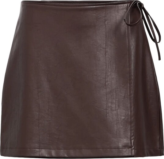 Object Objolive Short Wrap Skirt 146 Brown 34