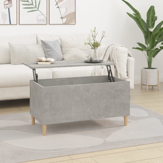 vidaXL Salongbord betonggrå 90x44,5x45 cm konstruert tre vidaXL Salongbord betonggrå 90x44,5x45 cm konstruert tre