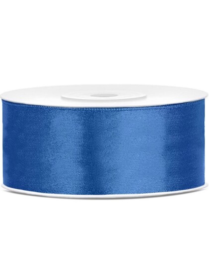 ROYAL BLÅTT Silkebånd 25 meter x 25 mm