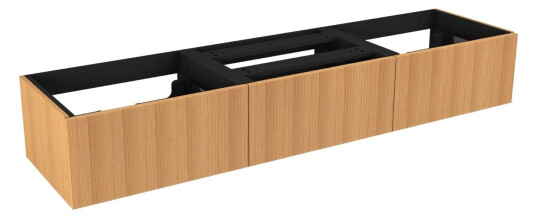 Vikingbad MIE Demi Bølge Servantskap 180 3x60 2 Servant Eik / 180cm Dobbel