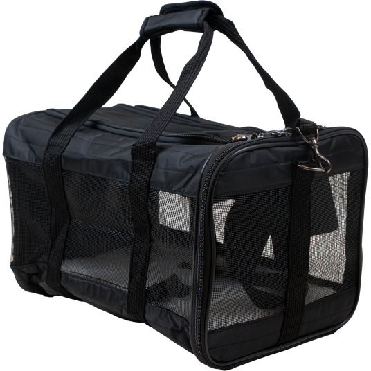 Bæreveske Airline Super L 48X30X28Cm Svart Hund Hundebur Sekker Og Bagger Selected By Zoo