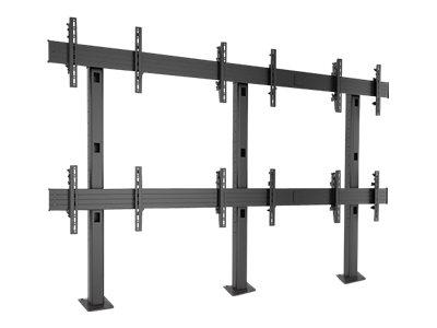 Chief Fusion Micro-Adjustable Large Bolt-Down Freestanding Video Wall LBM3X2U monteringssett - for 6 LCD-skjermer - svart