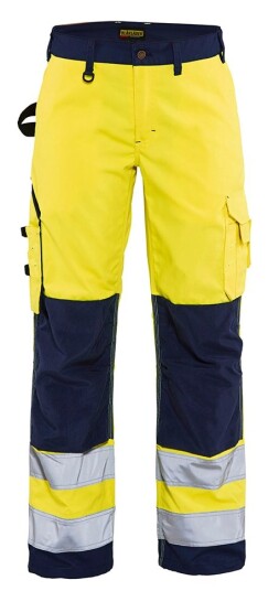 Blåkläder Varselbukse dame Gul/marineblå D23 Blåkläder Varselbukse dame Gul/marineblå D23