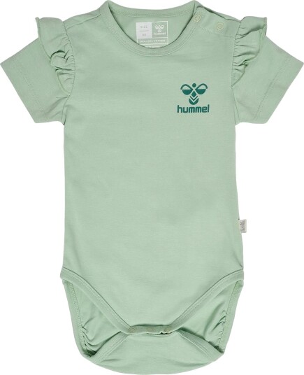 Hummel Body k/e hmlTalya Ruffle Silt Green Hummel 56 Kortermet body Grønn