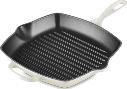 Le Creuset Grillpanne Støpejern 26cm Meringue Le Creuset Grillpanne Støpejern 26cm Meringue