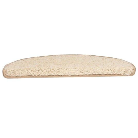 vidaXL Trappematter 10 stk 65x21x4 cm kremhvit