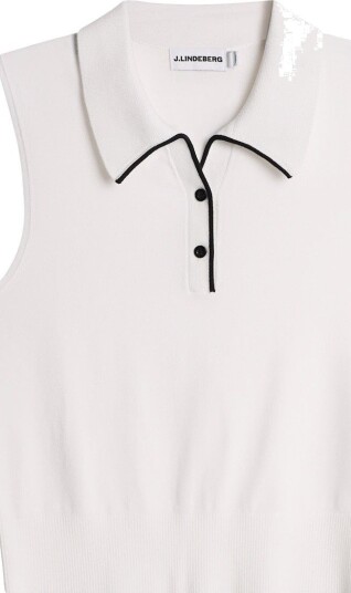 J. Lindeberg 30Y Becca Knit Polo White XS