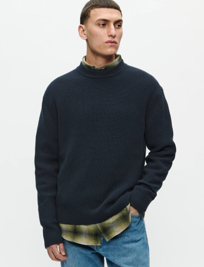 WOOD WOOD Wwmorten Crew Neck 25195 - Navy - M