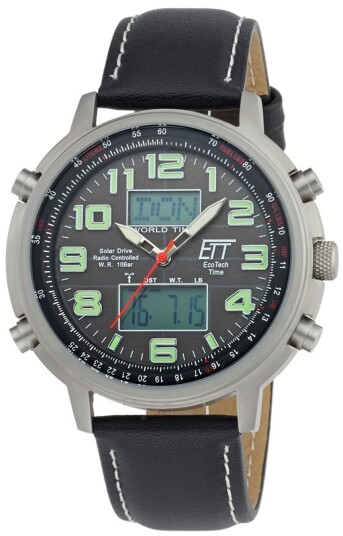 ETT Eco Tech Time Herreklokke EGS 11301 22L Hunter II Grå/Lær Ø48