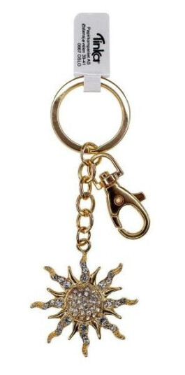 Nøkkelring bag charm smiley blunker