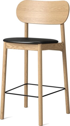Decotique Elephant Barstol Naturlig Eik/Sort Lær