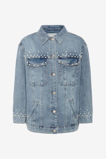 Cream Denim jakke crViv Deco Jacket Blå