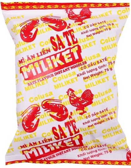 Miliket Instant Noodles with Satay Flavour 65 gram Vietnam Miliket Instant Noodles with Satay Flavour 65 gram Vietnam