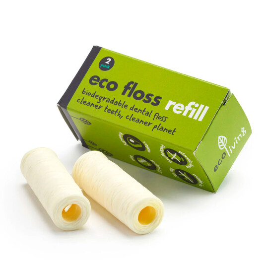 Tanntråd uten PFAS EcoLiving Refill 2 x 50 mtr Biologisk nedbrytbar