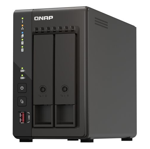 QNAP TS-253E 2-bay NAS med Intel Celeron J6412, 8 GB RAM og 2.5 Gbps Ethernet QNAP TS-253E 2-bay NAS med Intel Celeron J6412, 8 GB RAM og 2.5 Gbps Ethernet