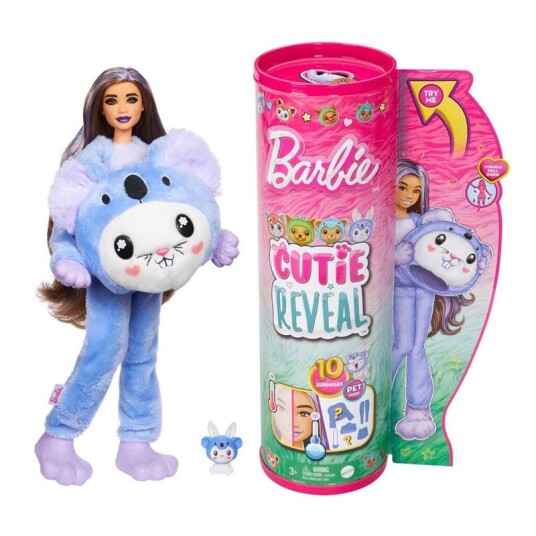 Barbie Cutie Reveal Dyrekostyme Dukke Kanin / Koala