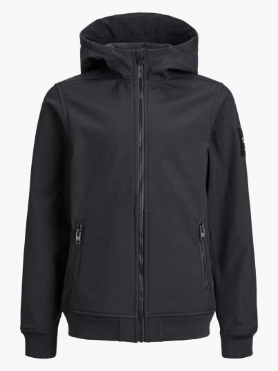 Jack and Jones Junior Basic Softshell Hood Junior Sort 164 Jack and Jones Junior Basic Softshell Hood Junior Sort 164