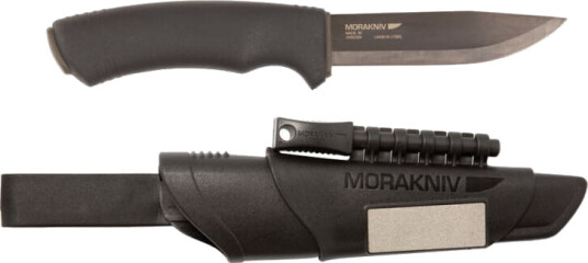 Morakniv Bushcraft Survival Jaktkniv 109mm Svart med Slire og Tennstål
