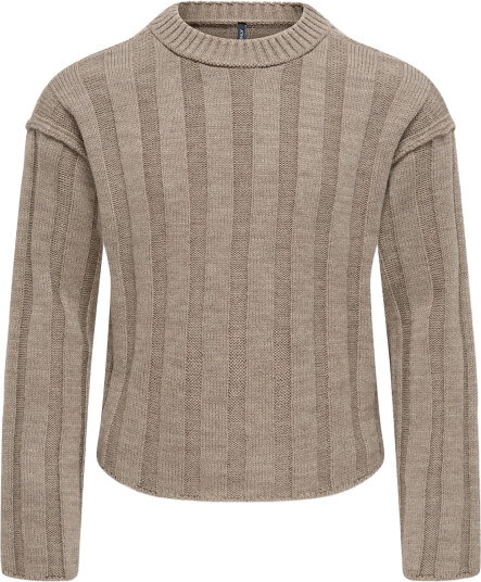 Kids Only Kogtessa L/S O Neck Pullover Knt   Beige   122 128