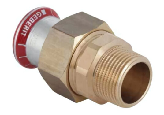 Geberit Mapress Galvanisert Tippunion med Utvendige Gjenger Pressfitting 22mmx3/4"