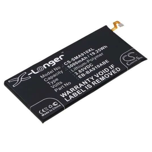 Samsung SM-A910F/DS batteri (5000 mAh 3.85 V, Sort)