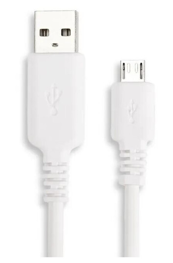 Linocell Micro-USB 1m Kabel Hvit USB 2.0