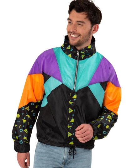 Unisex 80 talls Pastell Vindjakke Kostyme Unisex 80 talls Pastell Vindjakke Kostyme