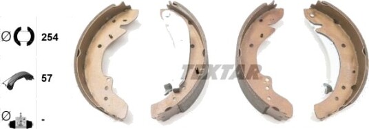 Bremsesko sett TEXTAR 91047900
