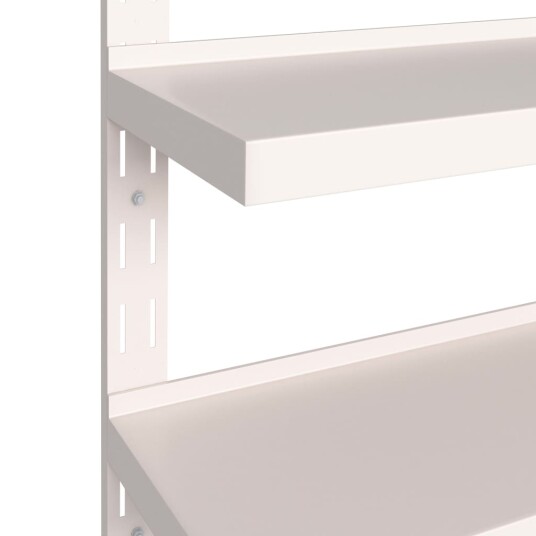 vidaXL Flytende vegghyller 2 niv?er 2 stk rustfritt st?l 240x30 cm