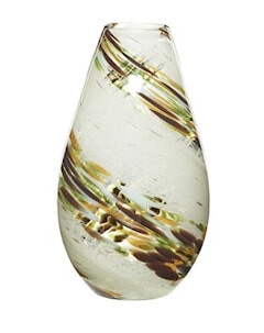 Grove Vase 19 x 33 cm Brun/Hvit/Mønster Grove Vase 19 x 33 cm Brun/Hvit/Mønster