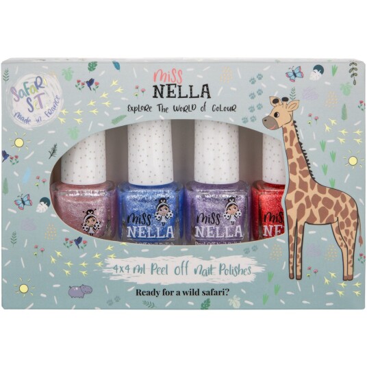 Miss Nella Safari Sett med 4 stk. Barnelakk