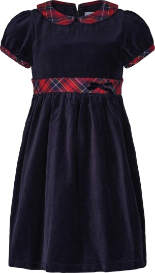 Vilje & Ve Hanna Dress Velvet Navy (110 / 5 år)