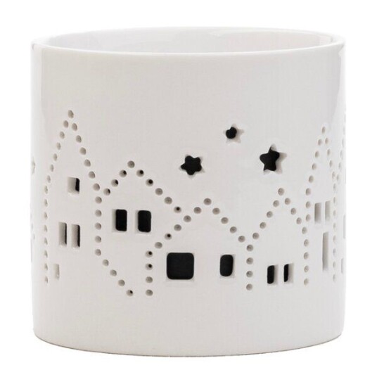Sögne Home   Telysholder juleby medium hvit