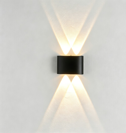 4W vegglampe IP65 sort opp/ned utendørs inkl. lyskilde Dimbar : Ikke dimbar Kulør : Varm 4W vegglampe IP65 sort opp/ned utendørs inkl. lyskilde Dimbar : Ikke dimbar Kulør : Varm