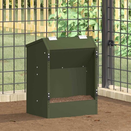 Vidaxl Kaninfôrer Olivengrønn 33.5 X 25.5 X 45.5 cm 3 kg