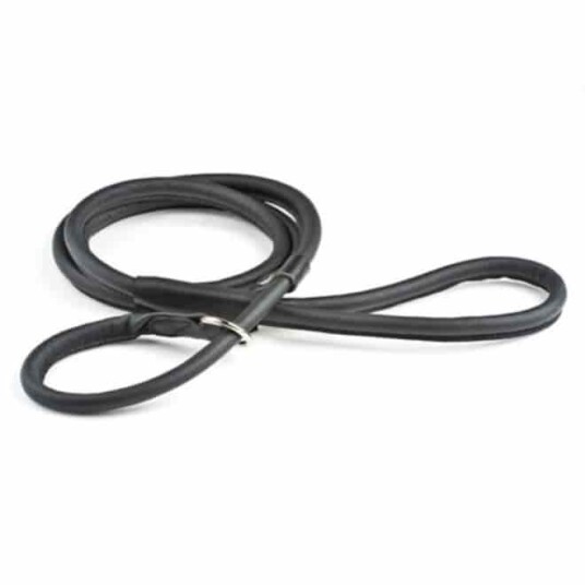 Feel Leather Retrieverkobbel Rundsydd Svart (15 Mm X 180 cm)